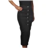 Patrizia Pepe - Sheath Model Midi Skirt in Denim - Black - Skirt - Made in Italy - Luxury Exclusive Collection - Avvenice