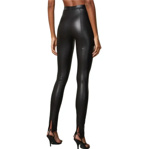 Patrizia Pepe - Shiny Faux Leather Fabric Trousers - Black - Trousers - Made in Italy - Luxury Exclusive Collection - Avvenice^ Trousers