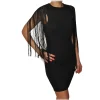 Patrizia Pepe - Short Dress with Fringes and Embroidery - Black - Dress - Made in Italy - Luxury Exclusive Collection - Avvenice^ Dresses