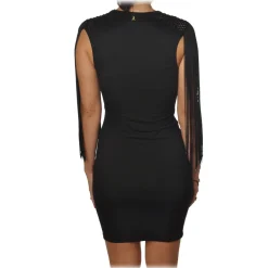 Patrizia Pepe - Short Dress with Fringes and Embroidery - Black - Dress - Made in Italy - Luxury Exclusive Collection - Avvenice^ Dresses