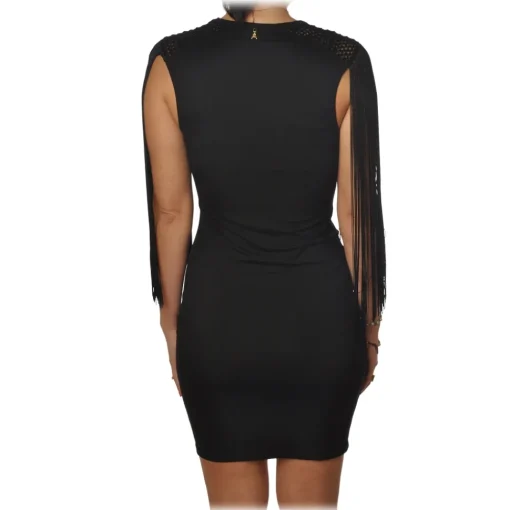 Patrizia Pepe - Short Dress with Fringes and Embroidery - Black - Dress - Made in Italy - Luxury Exclusive Collection - Avvenice^ Dresses