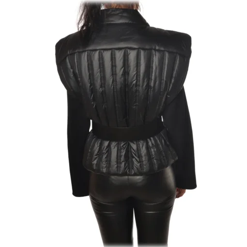 Patrizia Pepe - Sleeveless Jacket in Stitched Nylon - Black - Jacket - Made in Italy - Luxury Exclusive Collection - Avvenice^ Jackets