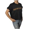 Patrizia Pepe - Sweatshirt Short Sleeve with Opening on the Back - Black - T-shirt - Made in Italy - Luxury Exclusive Collection - Avvenice^ Sweatshirts