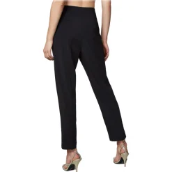 Patrizia Pepe - Tapered Trousers in Technical Fabric - Black - Trousers - Made in Italy - Luxury Exclusive Collection - Avvenice