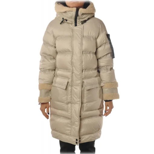 Peuterey - Long Quilted Down Jacket Model Kunto - Beige - Jacket - Luxury Exclusive Collection - Avvenice^ Jackets