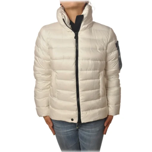 Peuterey - Quilted Down Cropped Jacket Model Freccia - White - Jacket - Luxury Exclusive Collection - Avvenice^ Jackets