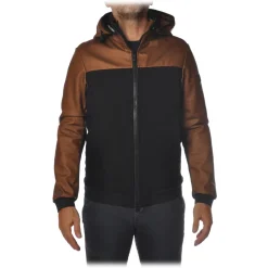 Peuterey - Santander Jacket Bomber Model with Hood - Black / Brown - Jacket - Luxury Exclusive Collection - Avvenice^ Jackets