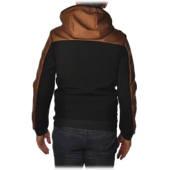 Peuterey - Santander Jacket Bomber Model with Hood - Black / Brown - Jacket - Luxury Exclusive Collection - Avvenice^ Jackets