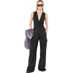 Pinko - Bodysuit with Maxi Neckline - Black - Top - Made in Italy - Luxury Exclusive Collection - Avvenice^ Tops