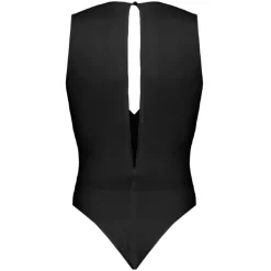 Pinko - Bodysuit with Maxi Neckline - Black - Top - Made in Italy - Luxury Exclusive Collection - Avvenice^ Tops