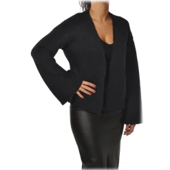 Pinko - Cardigan Vulcania in Alpaca Wool - Black - Sweater - Made in Italy - Luxury Exclusive Collection - Avvenice^ Knitwears