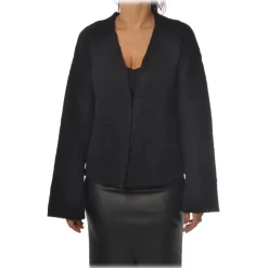 Pinko - Cardigan Vulcania in Alpaca Wool - Black - Sweater - Made in Italy - Luxury Exclusive Collection - Avvenice^ Knitwears