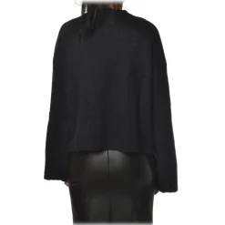 Pinko - Cardigan Vulcania in Alpaca Wool - Black - Sweater - Made in Italy - Luxury Exclusive Collection - Avvenice^ Knitwears