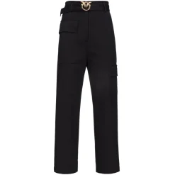 Pinko - Cargo Trousers in Technical Fabric - Black - Trousers - Made in Italy - Luxury Exclusive Collection - Avvenice^ Trousers