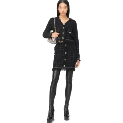 Pinko - Check Lurex Patterned Short Jacket - Black - Jacket - Made in Italy - Luxury Exclusive Collection - Avvenice^ Jackets