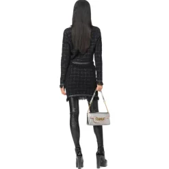 Pinko - Check Lurex Patterned Short Jacket - Black - Jacket - Made in Italy - Luxury Exclusive Collection - Avvenice^ Jackets