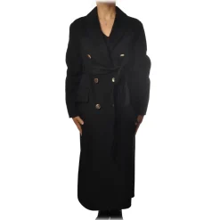 Pinko - Coat Giacomo Double Breasted Ankle Length - Black - Jacket - Made in Italy - Luxury Exclusive Collection - Avvenice^ Jackets