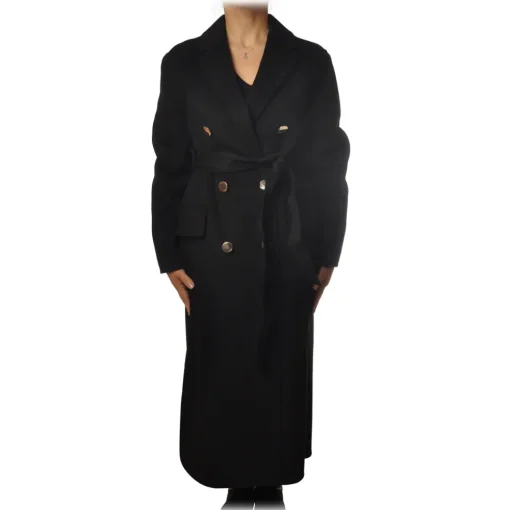 Pinko - Coat Giacomo Double Breasted Ankle Length - Black - Jacket - Made in Italy - Luxury Exclusive Collection - Avvenice^ Jackets
