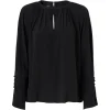 Pinko - Crepe Blouse with V Opening - Black - Shirts - Made in Italy - Luxury Exclusive Collection - Avvenice^ Shirts