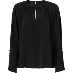 Pinko - Crepe Blouse with V Opening - Black - Shirts - Made in Italy - Luxury Exclusive Collection - Avvenice^ Shirts