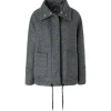 Pinko - Diagonal Cloth Zip Caban - Grey - Jacket - Made in Italy - Luxury Exclusive Collection - Avvenice^ Jackets