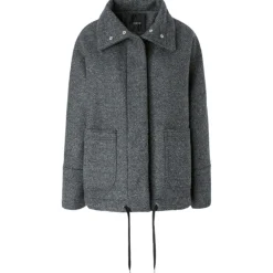 Pinko - Diagonal Cloth Zip Caban - Grey - Jacket - Made in Italy - Luxury Exclusive Collection - Avvenice^ Jackets