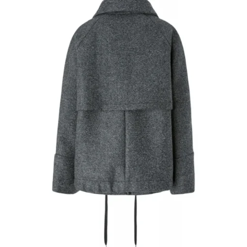 Pinko - Diagonal Cloth Zip Caban - Grey - Jacket - Made in Italy - Luxury Exclusive Collection - Avvenice^ Jackets