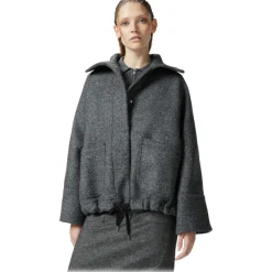 Pinko - Diagonal Cloth Zip Caban - Grey - Jacket - Made in Italy - Luxury Exclusive Collection - Avvenice^ Jackets