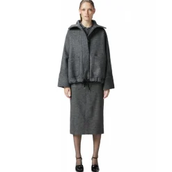 Pinko - Diagonal Cloth Zip Caban - Grey - Jacket - Made in Italy - Luxury Exclusive Collection - Avvenice^ Jackets