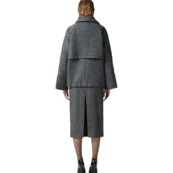 Pinko - Diagonal Cloth Zip Caban - Grey - Jacket - Made in Italy - Luxury Exclusive Collection - Avvenice^ Jackets