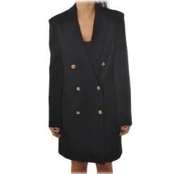 Pinko - Double-Breasted Robe Manteau Fernet2 - Black - Jacket - Made in Italy - Luxury Exclusive Collection - Avvenice^ Jackets