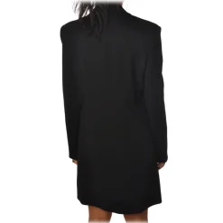 Pinko - Double-Breasted Robe Manteau Fernet2 - Black - Jacket - Made in Italy - Luxury Exclusive Collection - Avvenice^ Jackets