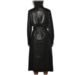 Pinko - Eco-leather Long Shirt Dress Maris - Black - Dress - Made in Italy - Luxury Exclusive Collection - Avvenice