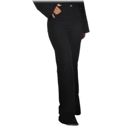 Pinko - Five Pockets Palazzo Trousers Abha - Black - Trousers - Made in Italy - Luxury Exclusive Collection - Avvenice^ Trousers