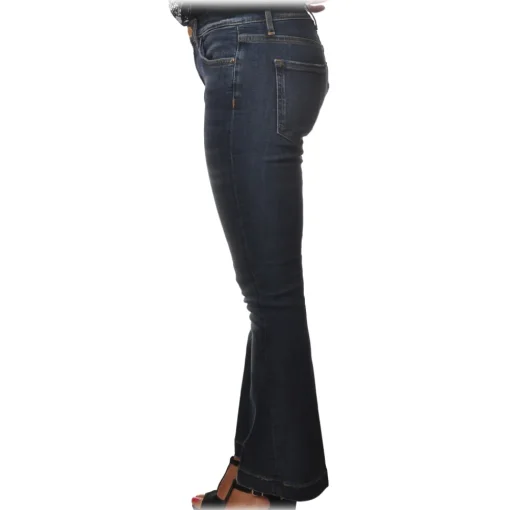 Pinko - Five-Pocket Jeans Fannie2 Trumpet Model - Dark Denim - Trousers - Made in Italy - Luxury Exclusive Collection - Avvenice