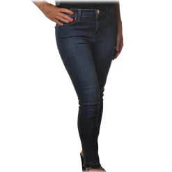 Pinko - Five-Pocket Jeans Sabrina10 Slim Fit - Dark Denim - Trousers - Made in Italy - Luxury Exclusive Collection - Avvenice^ Trousers