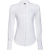 Pinko - Georgette Crop Tight Shirt - White - Shirts - Made in Italy - Luxury Exclusive Collection - Avvenice