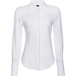 Pinko - Georgette Crop Tight Shirt - White - Shirts - Made in Italy - Luxury Exclusive Collection - Avvenice