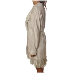 Pinko - Guarino Dress Mini with Fringes and Rhinestones - White - Dress - Made in Italy - Luxury Exclusive Collection - Avvenice^ Dresses