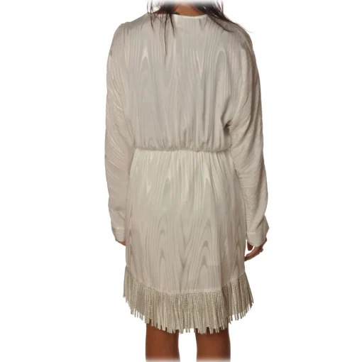 Pinko - Guarino Dress Mini with Fringes and Rhinestones - White - Dress - Made in Italy - Luxury Exclusive Collection - Avvenice^ Dresses