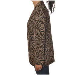 Pinko - Jacket Pragmatica1 in Animalier Pattern - Black/Brown - Jacket - Made in Italy - Luxury Exclusive Collection - Avvenice^ Jackets