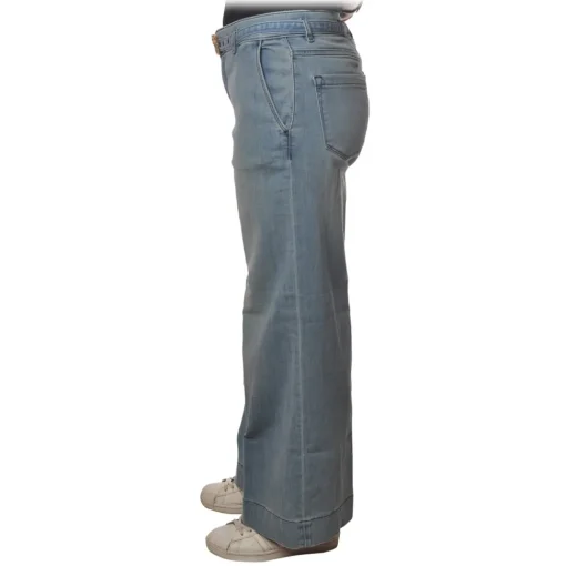 Pinko - Jeans Peggy4 with Logo Denim Belt - Light Blue - Trousers - Made in Italy - Luxury Exclusive Collection - Avvenice^ Trousers