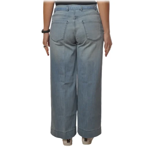 Pinko - Jeans Peggy4 with Logo Denim Belt - Light Blue - Trousers - Made in Italy - Luxury Exclusive Collection - Avvenice^ Trousers