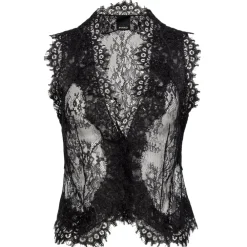 Pinko - Lace Bustier Vest - Black - Top - Made in Italy - Luxury Exclusive Collection - Avvenice^ Tops