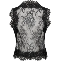Pinko - Lace Bustier Vest - Black - Top - Made in Italy - Luxury Exclusive Collection - Avvenice^ Tops