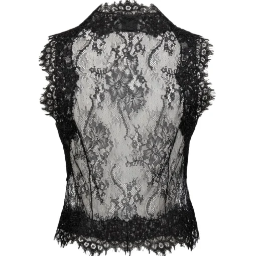 Pinko - Lace Bustier Vest - Black - Top - Made in Italy - Luxury Exclusive Collection - Avvenice^ Tops