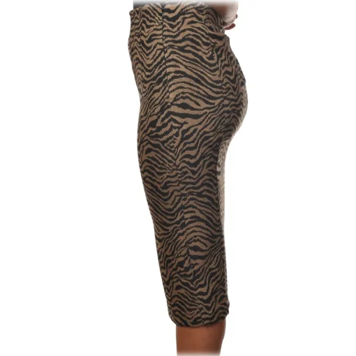 Pinko - Longuette Skirt Ortisei in Zebra Effect Pattern - Black/Beige - Skirt - Made in Italy - Luxury Exclusive Collection - Avvenice^ Skirts
