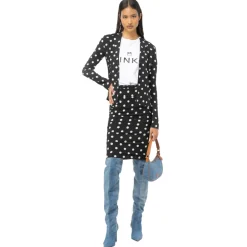 Pinko - Pencil Skirt with Ruffle - Pois/Black - Skirt - Made in Italy - Luxury Exclusive Collection - Avvenice^ Skirts