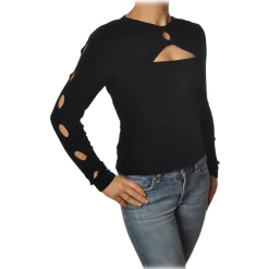 Pinko - Perforated Sweater Florida - Black - Sweater - Made in Italy - Luxury Exclusive Collection - Avvenice^ Knitwears