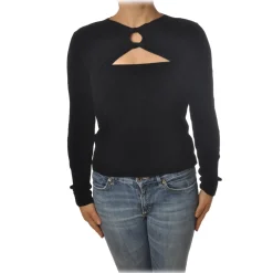 Pinko - Perforated Sweater Florida - Black - Sweater - Made in Italy - Luxury Exclusive Collection - Avvenice^ Knitwears